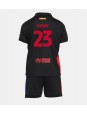 Barcelona Jules Kounde #23 Venkovní dres pro děti 2024-25 Krátký Rukáv (+ trenýrky)